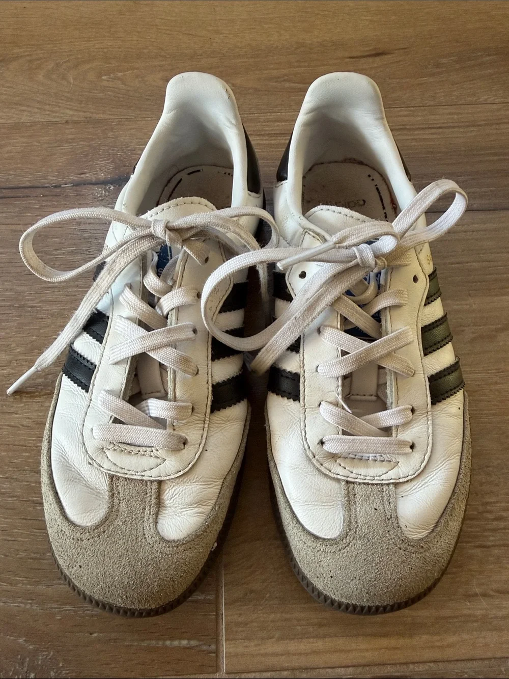 adidas Kids White and Black Samba Sneakers